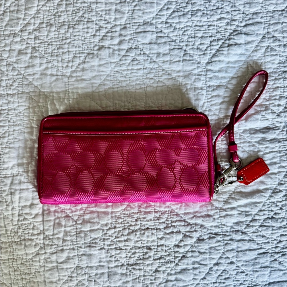 Coach Fuchsia Wristlet